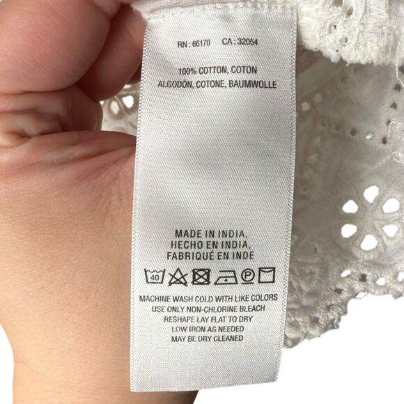 Anthropologie Meadow Rue Cream Lace Blouse sz 10 - Picture 7 of 7
